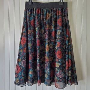 Lularoe Floral Skirt Women's Sz M